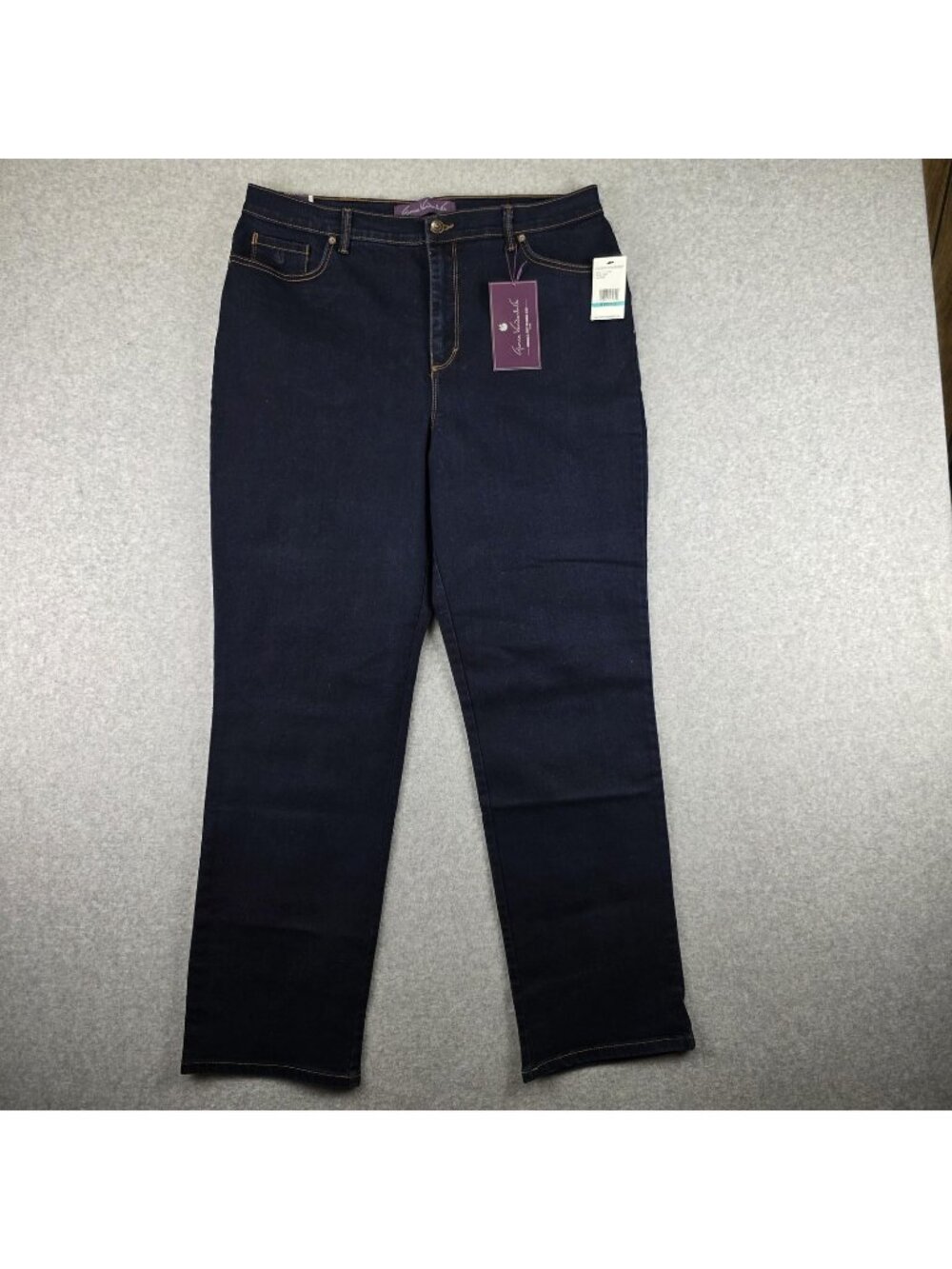 Gloria Vanderbilt Amanda Jeans Womens 16 Blue Rinse Wash Tapered Stretch NWT